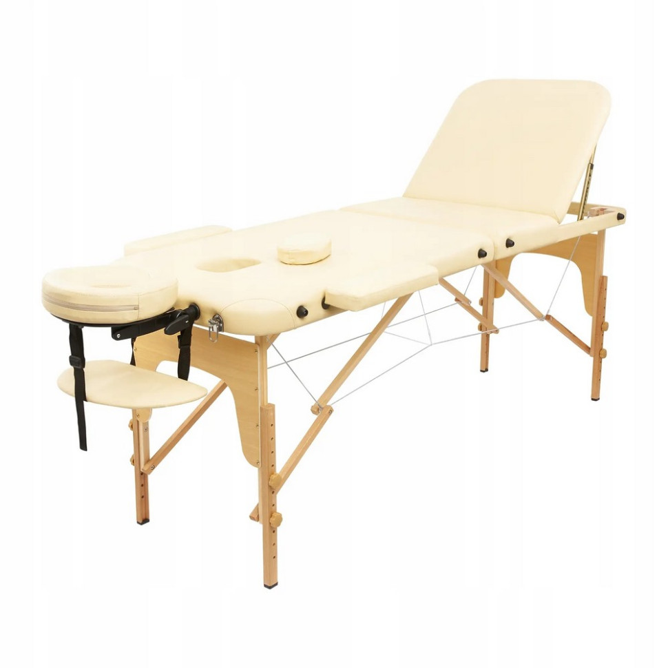 Массажный стол складной Massage Table+ Wood W60 4FIZJO TABLE+W60BEIGE, Beige