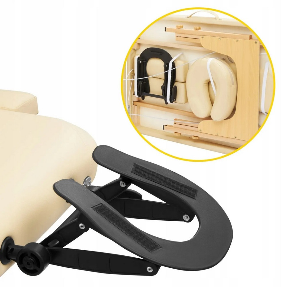 Массажный стол складной Massage Table+ Wood W60 4FIZJO TABLE+W60BEIGE, Beige