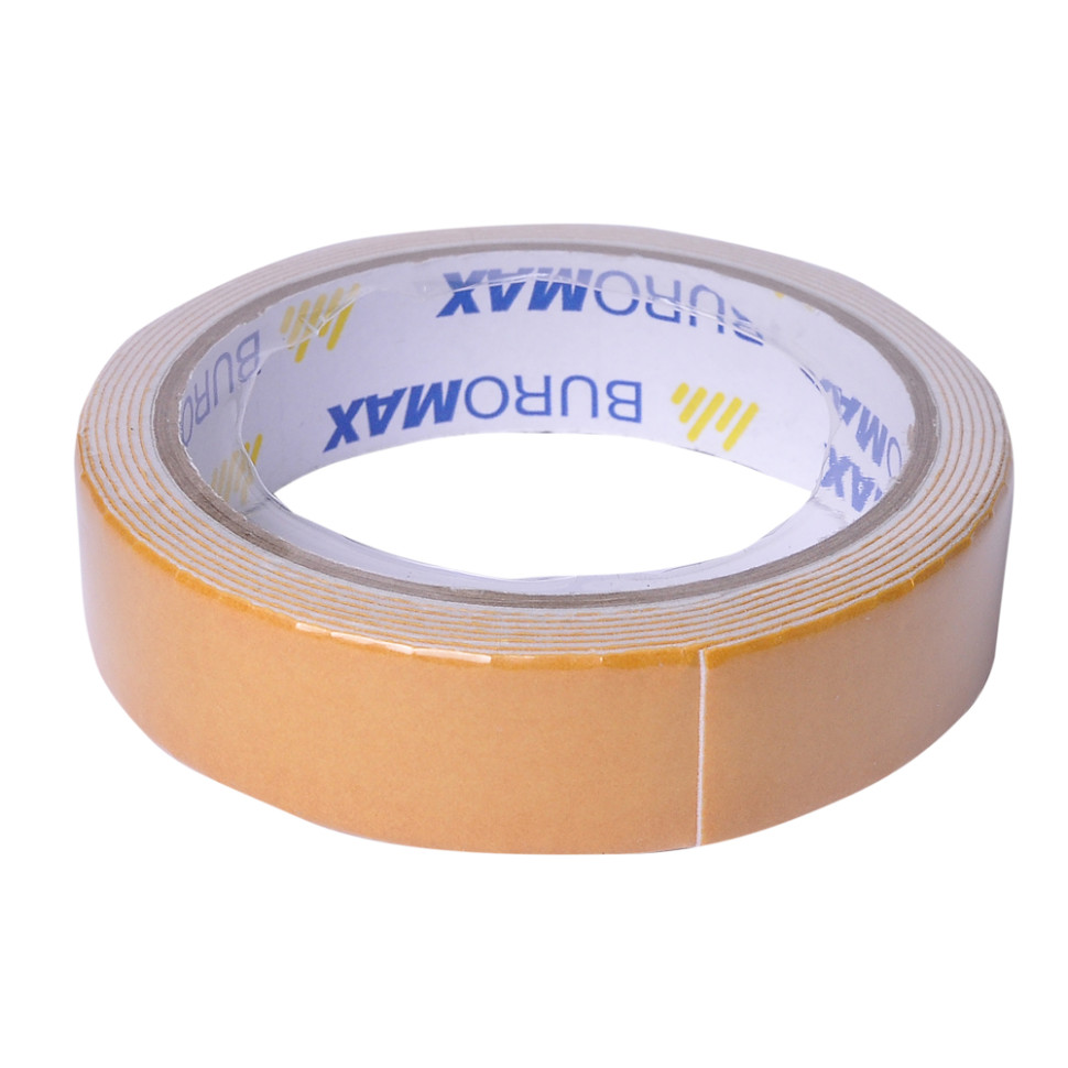 Клейкая лента двухсторонняя BUROMAX BM.7514 на пенной основе, 24 мм х 2 м