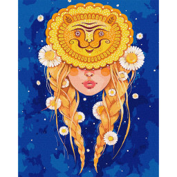 Картина за номерами "Лев" ©lesya_nedzelska_art Ідейка KHO2599, 40x50 см