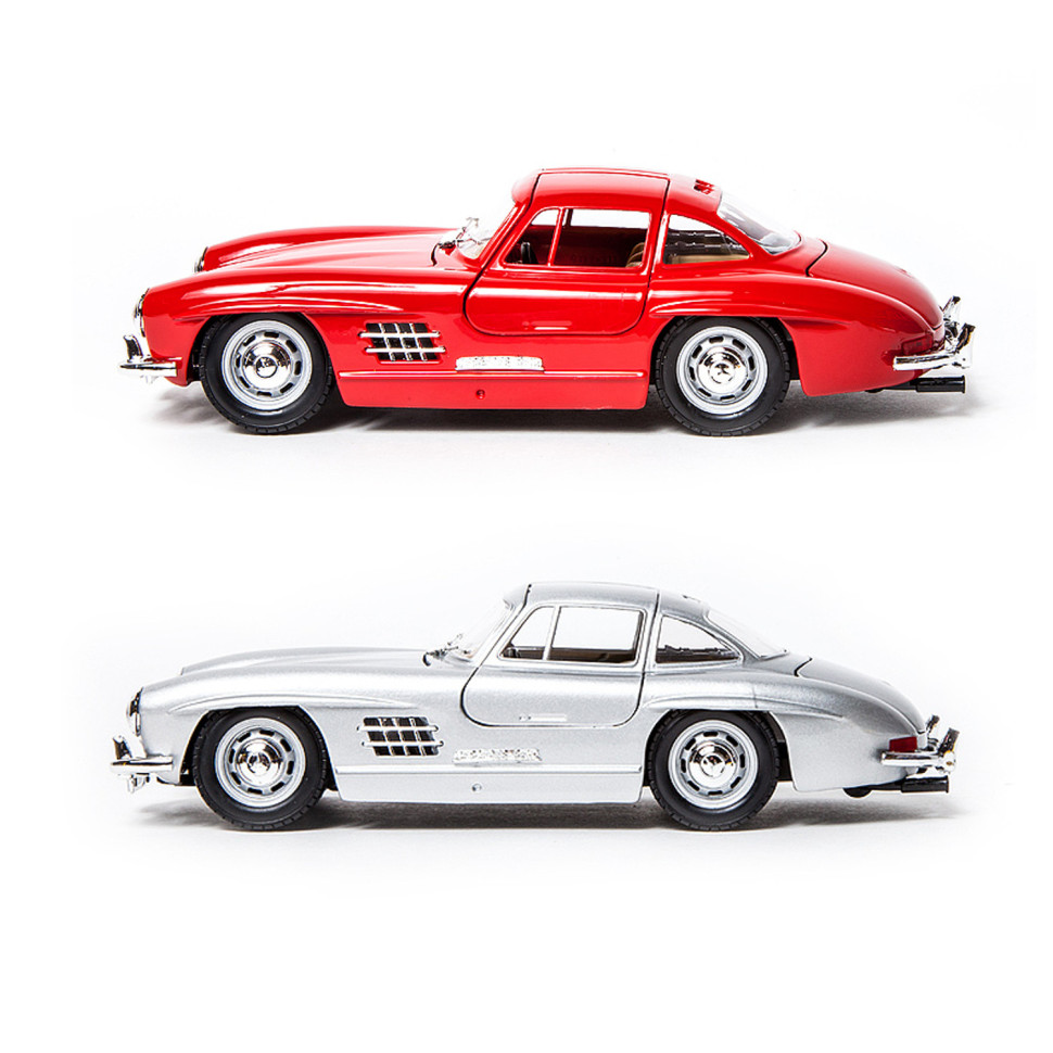 Автомодель - MERCEDES-BENZ 300 SL 1954 (червоний, сріблястий, 1:24)