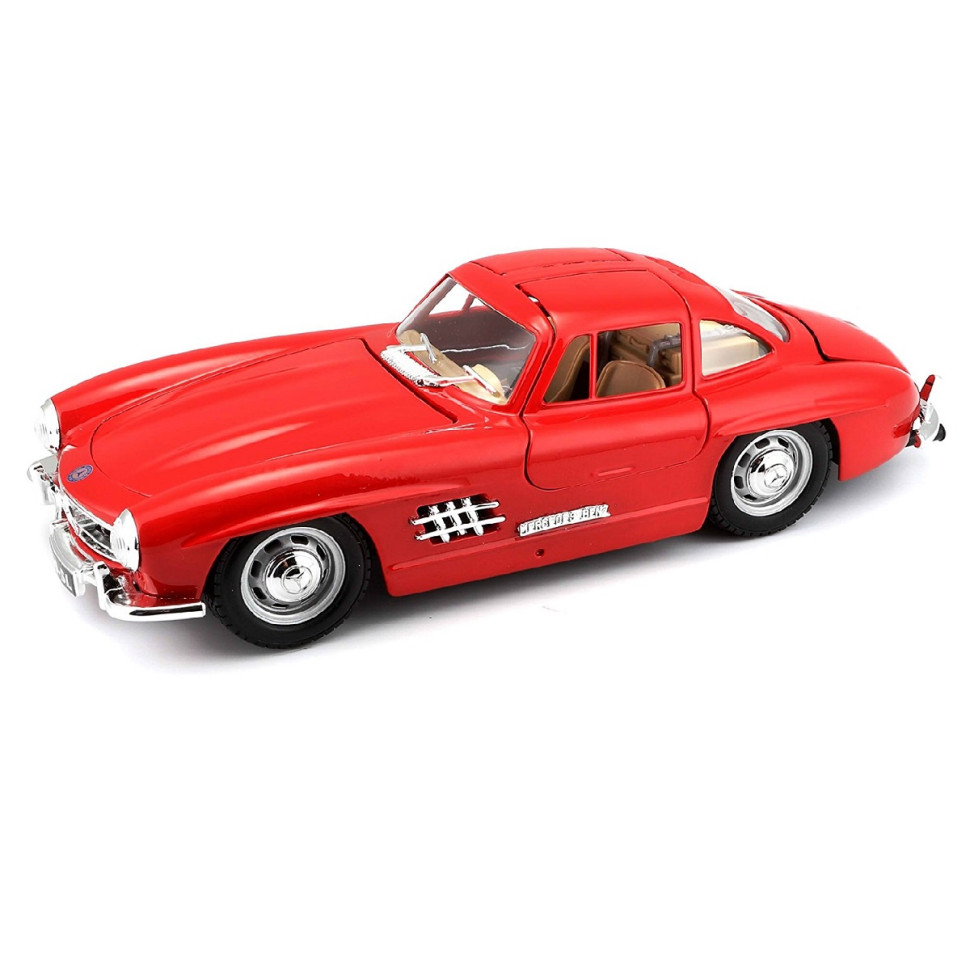 Автомодель - MERCEDES-BENZ 300 SL 1954 (червоний, сріблястий, 1:24)