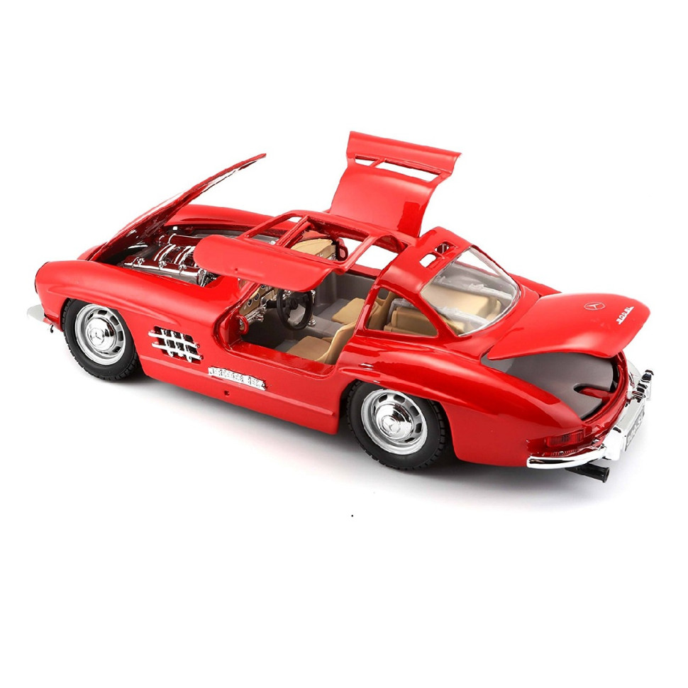 Автомодель - MERCEDES-BENZ 300 SL 1954 (червоний, сріблястий, 1:24)