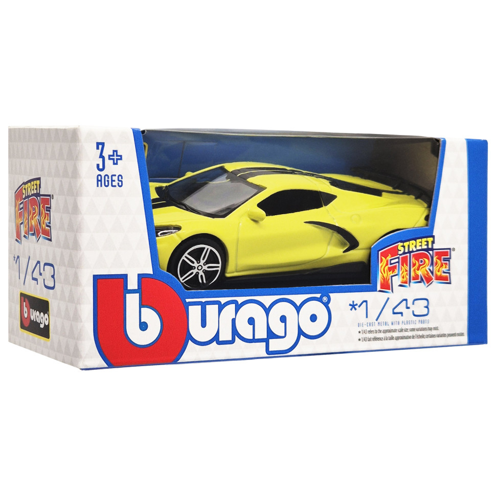 Коллекционная автомодель Chevrolet CorvetteStingray Couple 2020 Bburago 18-30010B-10 масштаб 1:43