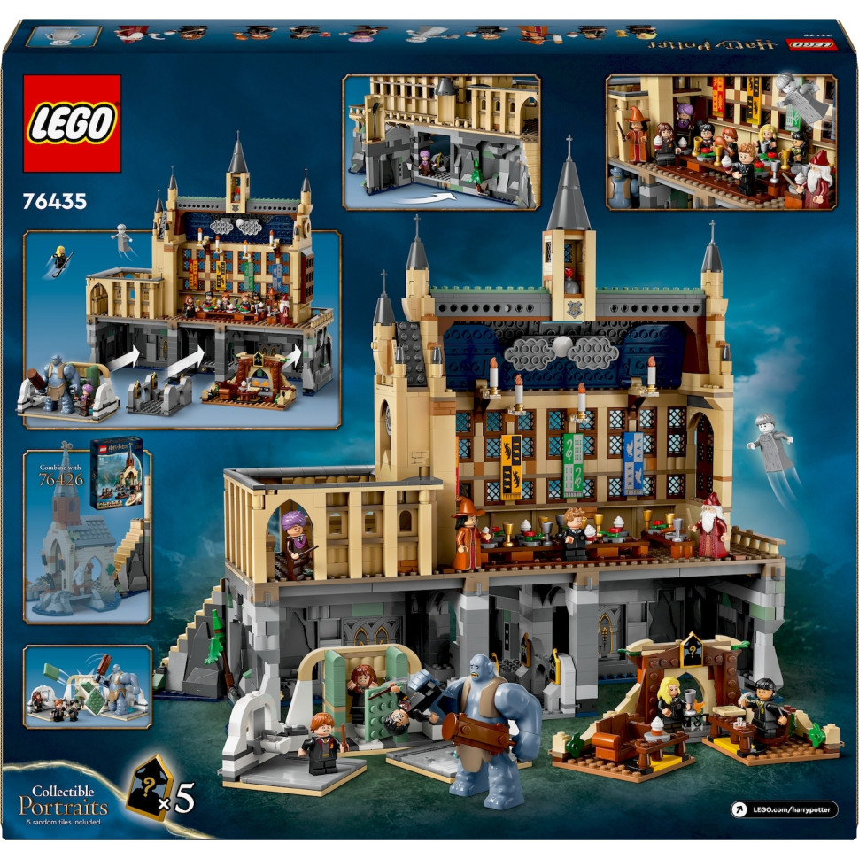 Конструктор LEGO Harry Potter Замок Гоґвортс: Велика зала 76435, 1732 деталі