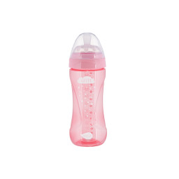 Детская бутылочка Nuvita 6052 Mimic Cool 330мл 4+ Антиколиковая розовая NV6052PINK