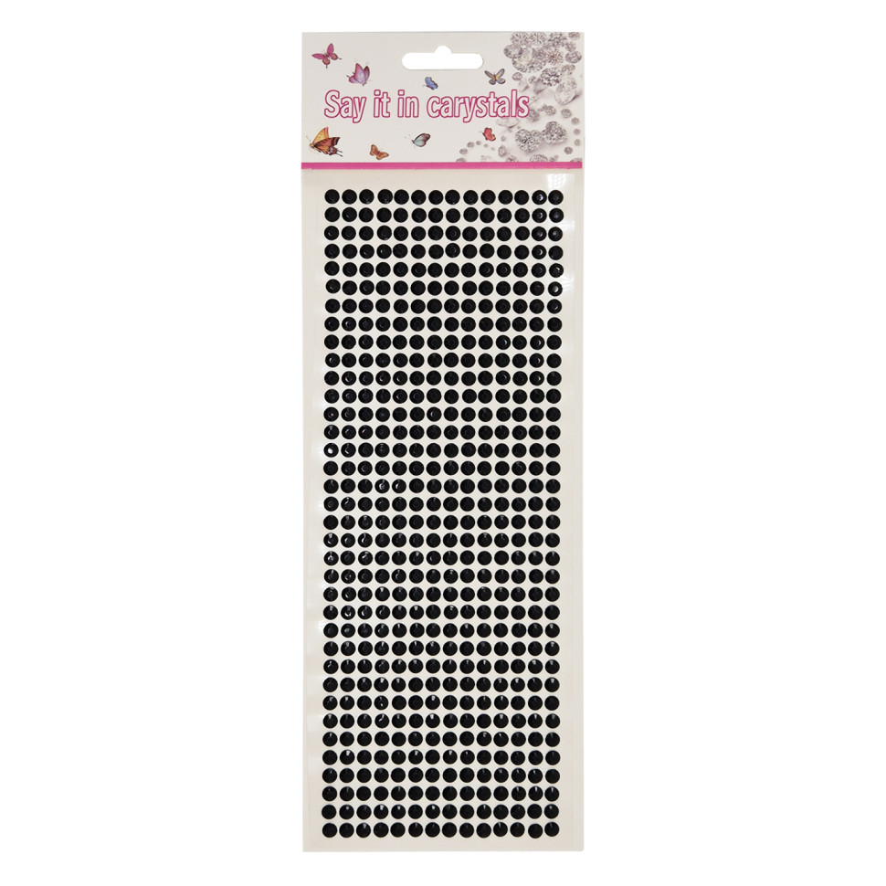 Наклейки декоративні Bambi XY-004(Black) на планшеті 504 шт