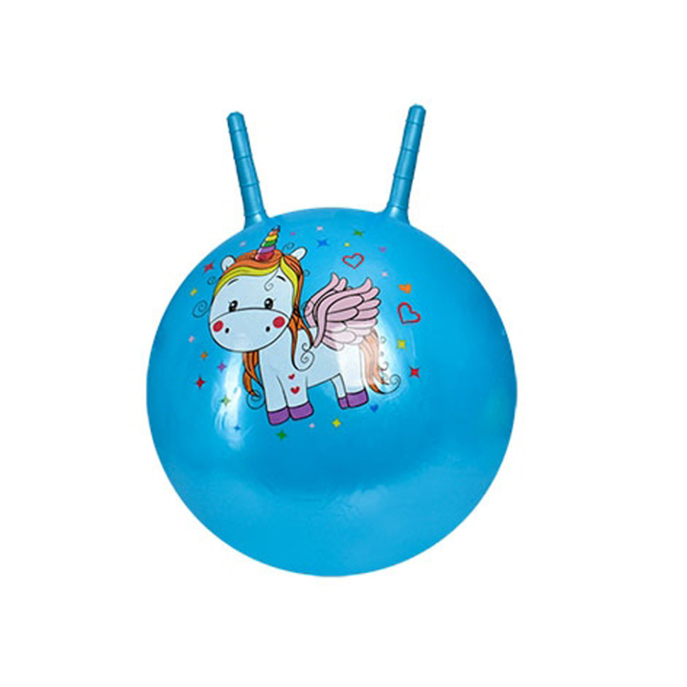 Детский мяч для фитнеса Bambi MS 3397(Blue) с рожками 55 см, 400 г