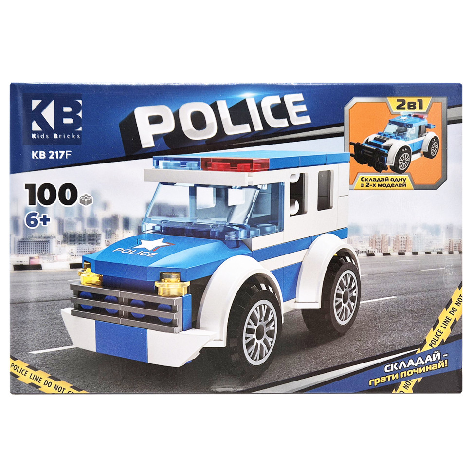 Дитячий конструктор Поліцейська серія Police Limo Toy KB 217F 2 в 1, 100 деталей