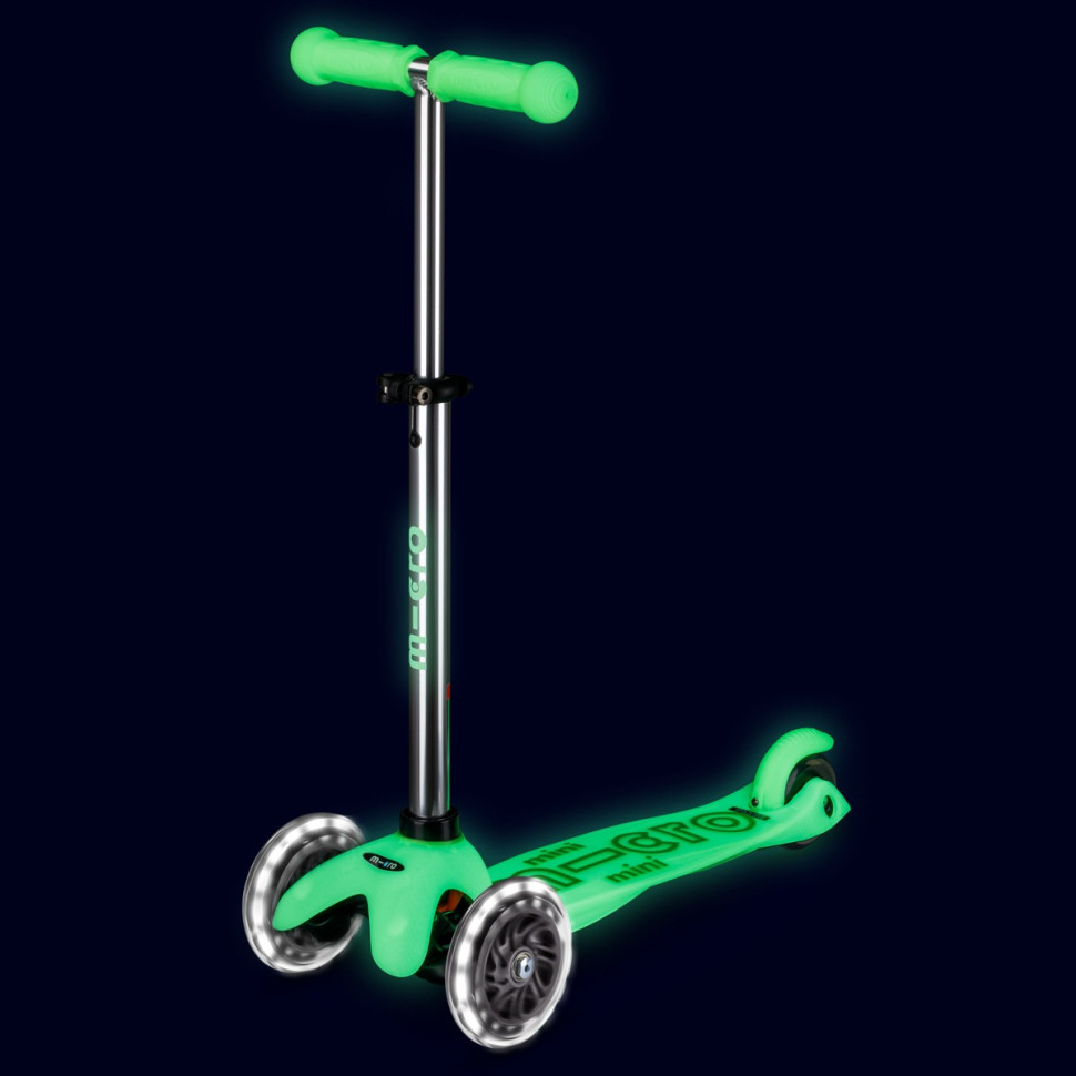 Детский трехколесный самокат Maxi Deluxe Glow LED Plus Micro MMD216 колеса с подсветкой