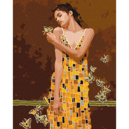 Картина по номерам "В объятиях бабочек" ©tolstukhin artem Идейка KHO2600, 40х50 см