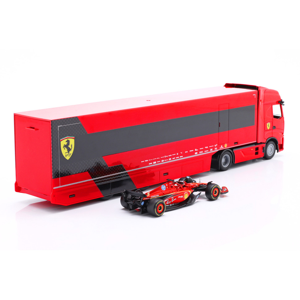 Ігровий набір Вантажівка-тягач Iveco S-Way та болід SF-24 Bburago 18-36867 1:43