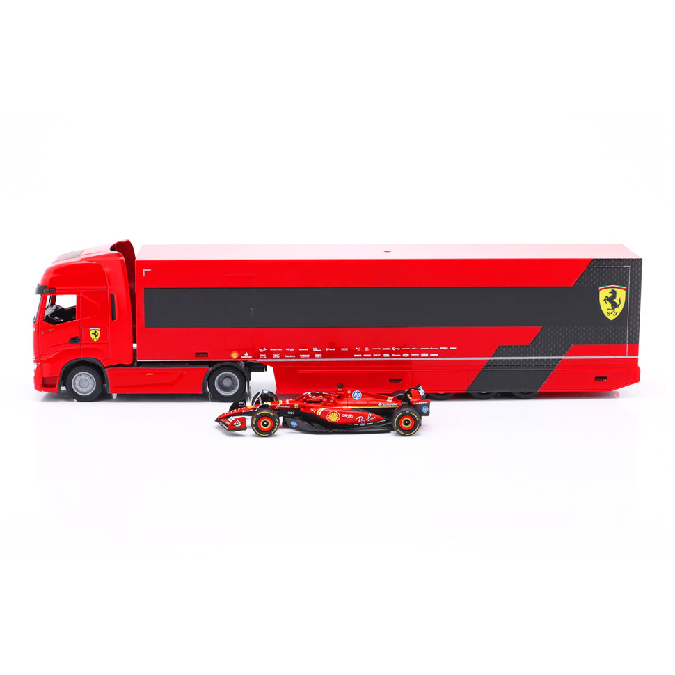 Ігровий набір Вантажівка-тягач Iveco S-Way та болід SF-24 Bburago 18-36867 1:43