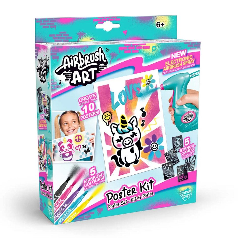 Набір для творчості DIY AIRBRUSH ART CanalToys AIR015 з постерами