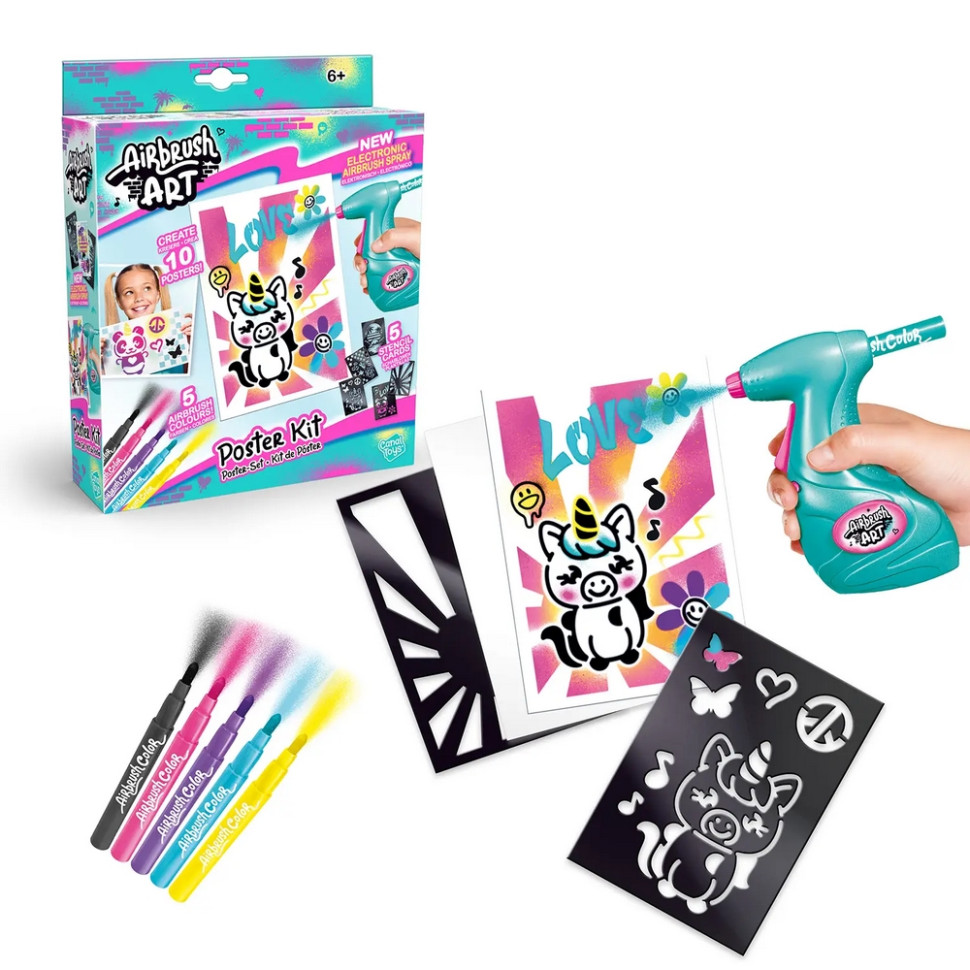 Набір для творчості DIY AIRBRUSH ART CanalToys AIR015 з постерами