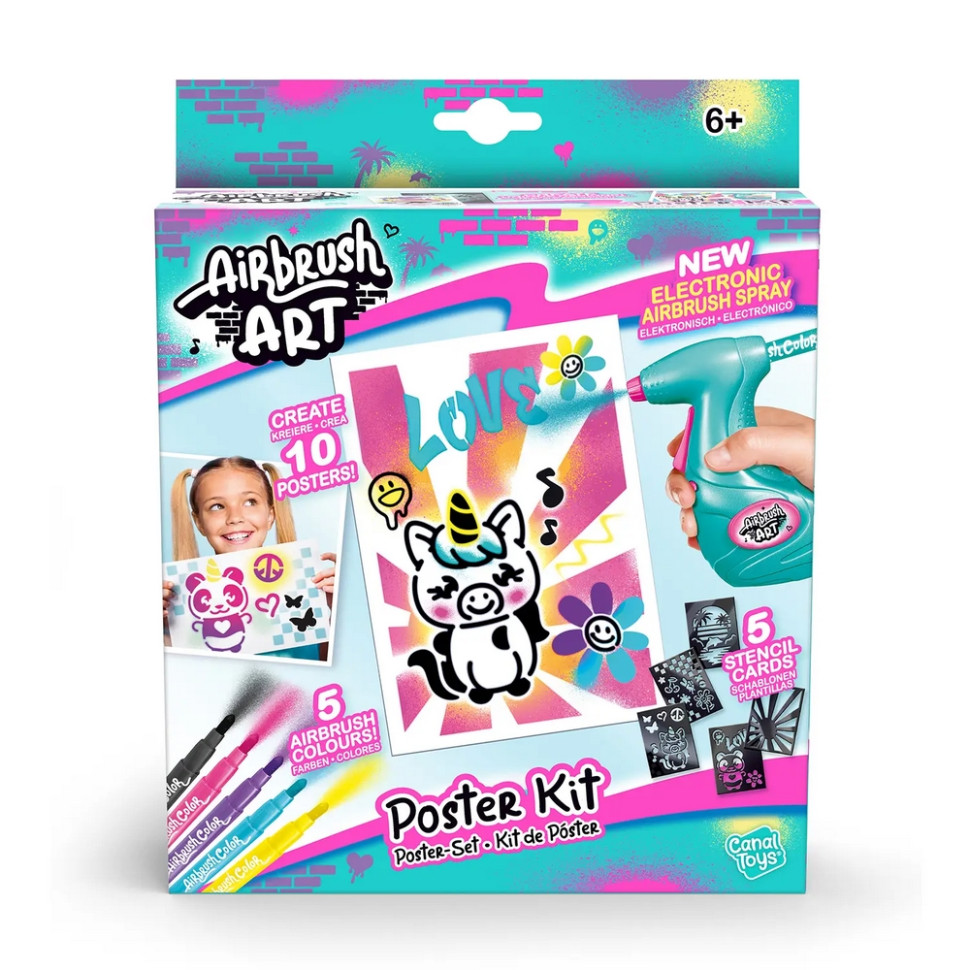 Набір для творчості DIY AIRBRUSH ART CanalToys AIR015 з постерами