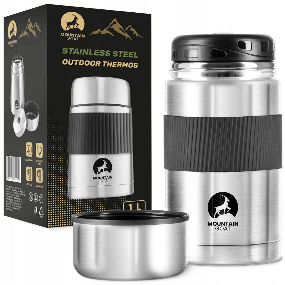 Термос для їжі Mountain Goat 1 л Silver P-5907739315809