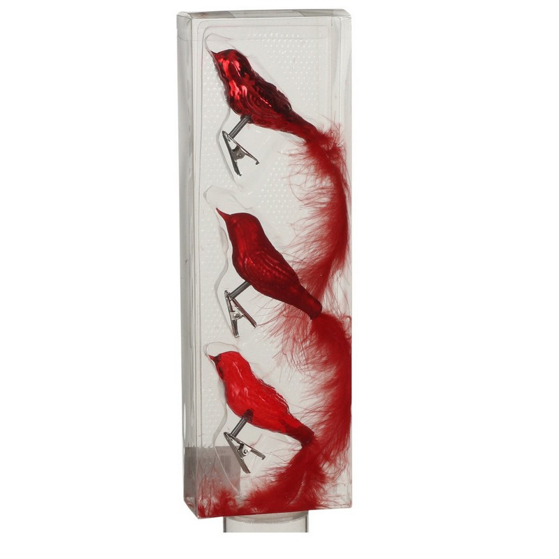 Прикраса декоративна Пташка House of Seasons 8718861625431, 3 штуки