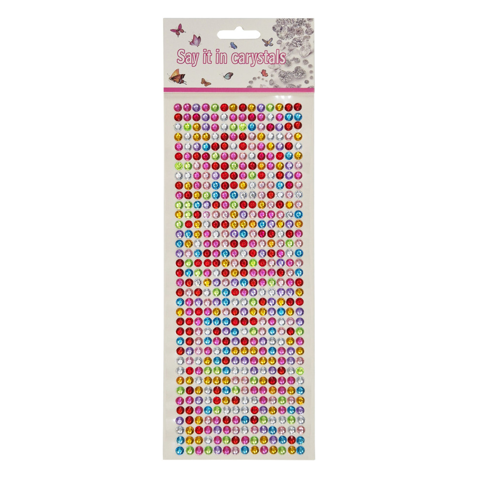 Наклейки декоративні Bambi XY-004(Multi Color) на планшеті 504 шт