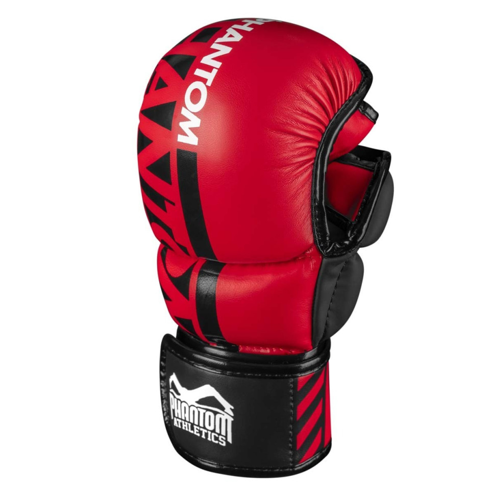 Перчатки для ММА APEX Phantom PHMMAG2728-SM Red, S/M (капа в подарок)