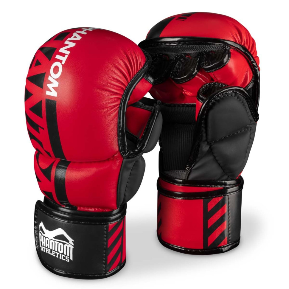 Перчатки для ММА APEX Phantom PHMMAG2728-SM Red, S/M (капа в подарок)