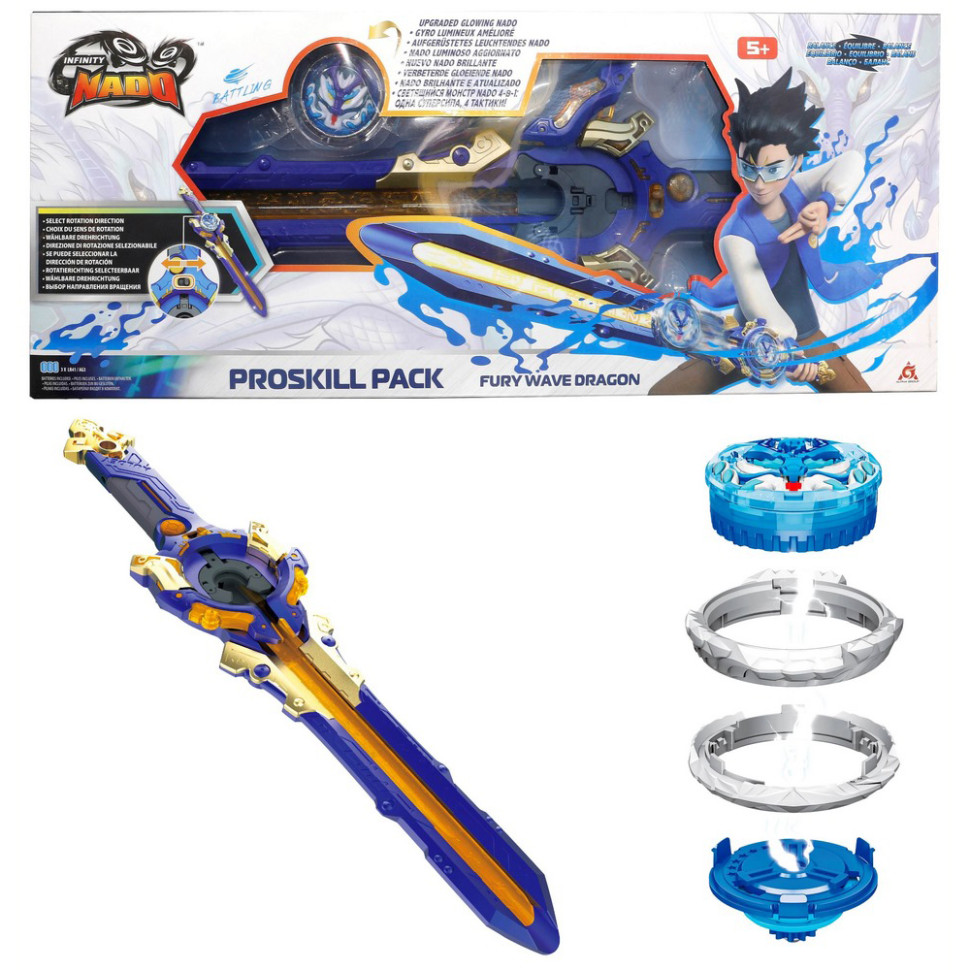 Ігровий набір із дзиґою VI Proskill Pack Лютий Дракон (Fury Wave Dragon) Infinity Nado EU654211