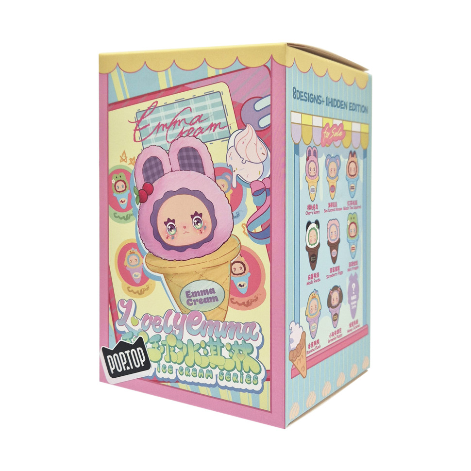 Коллекционная мягкая игрушка с кольцом Мороженко Pop Top MJ-000095 Lucky Emma серии 