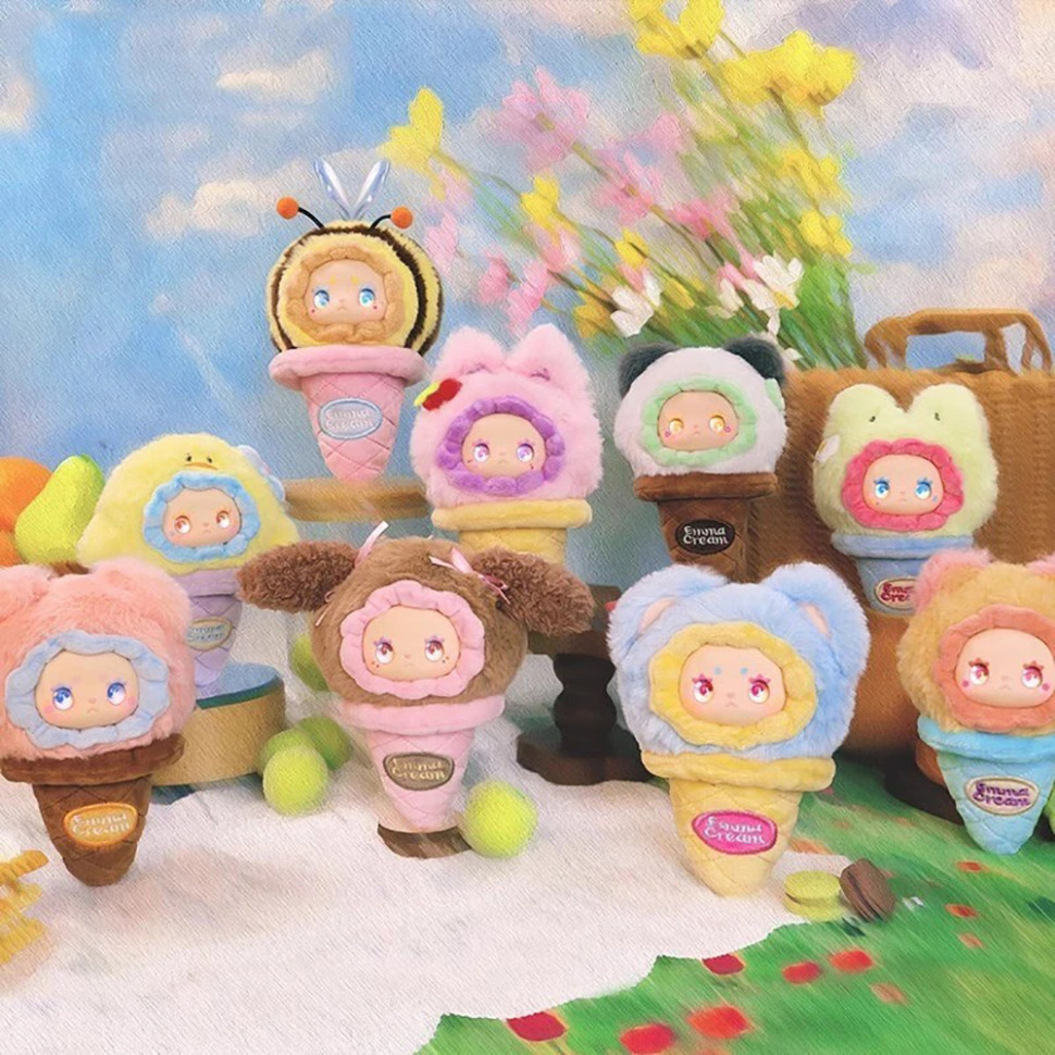 Коллекционная мягкая игрушка с кольцом Мороженко Pop Top MJ-000095 Lucky Emma серии 