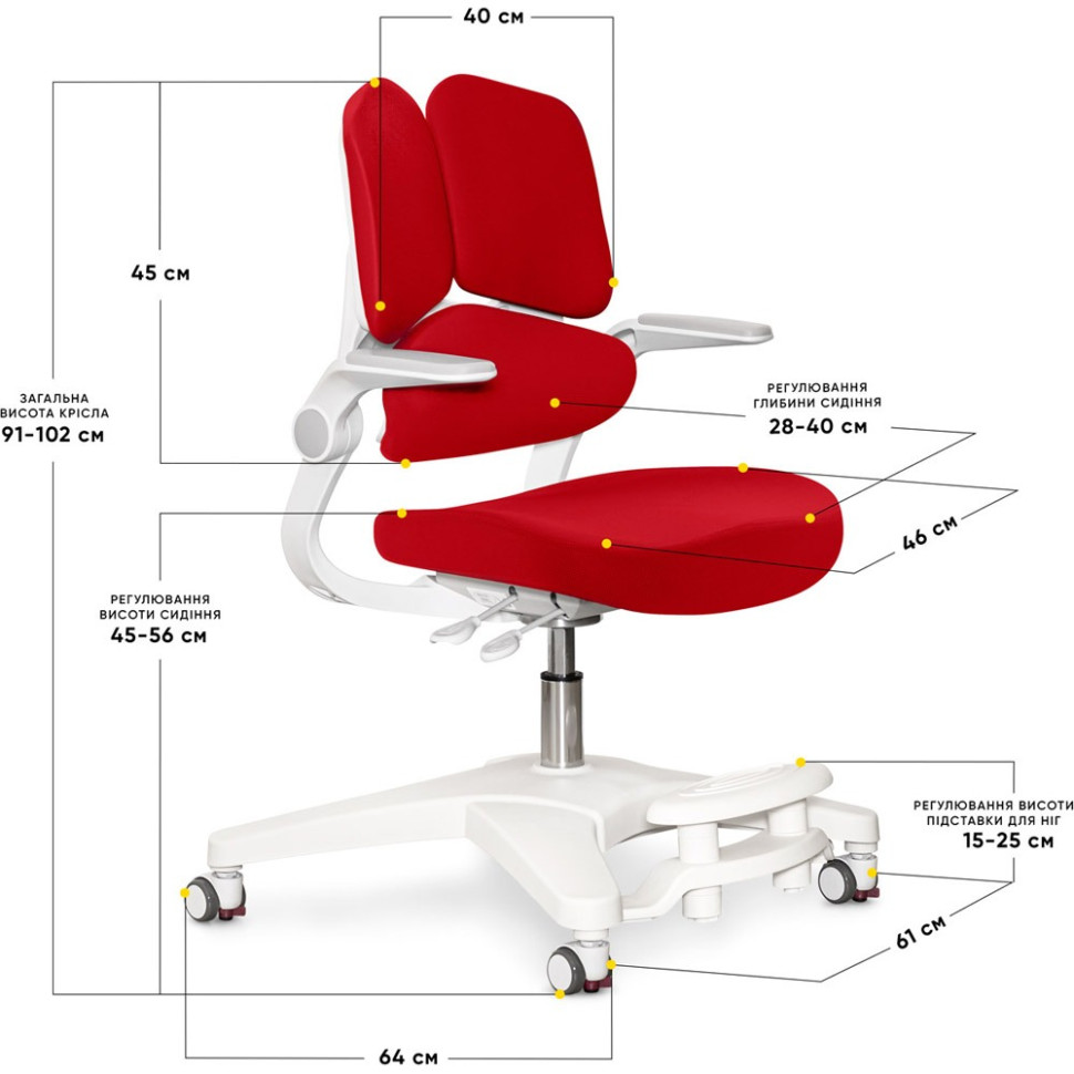 Дитяче крісло Trident Mealux Y-617 KR, Red