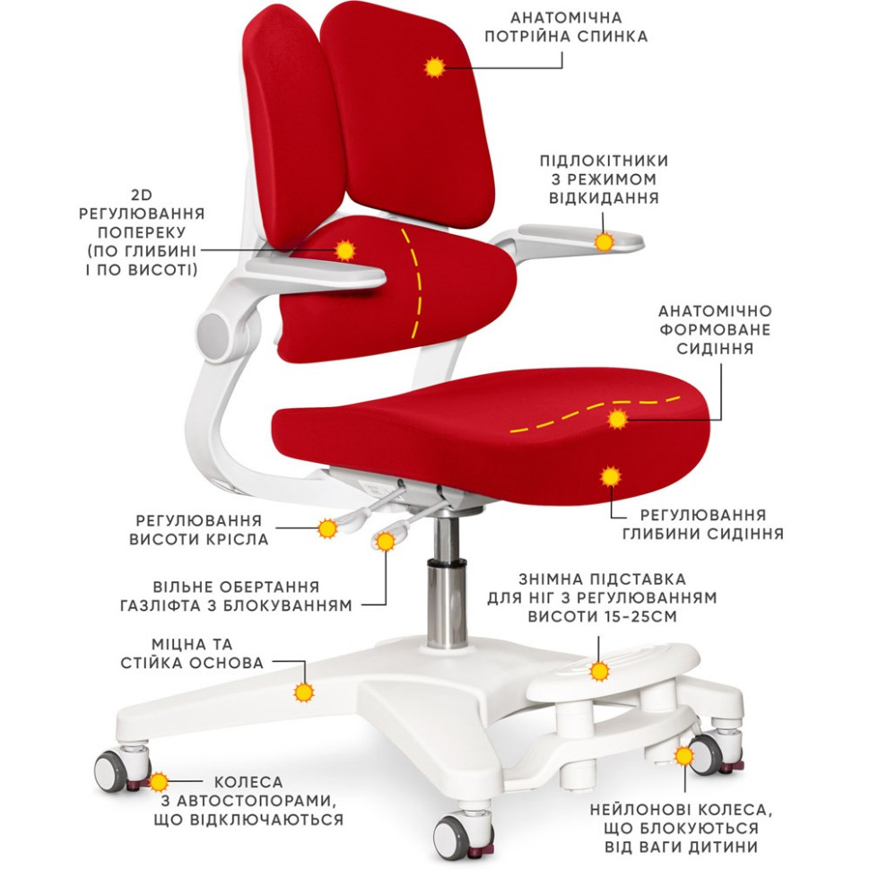 Дитяче крісло Trident Mealux Y-617 KR, Red