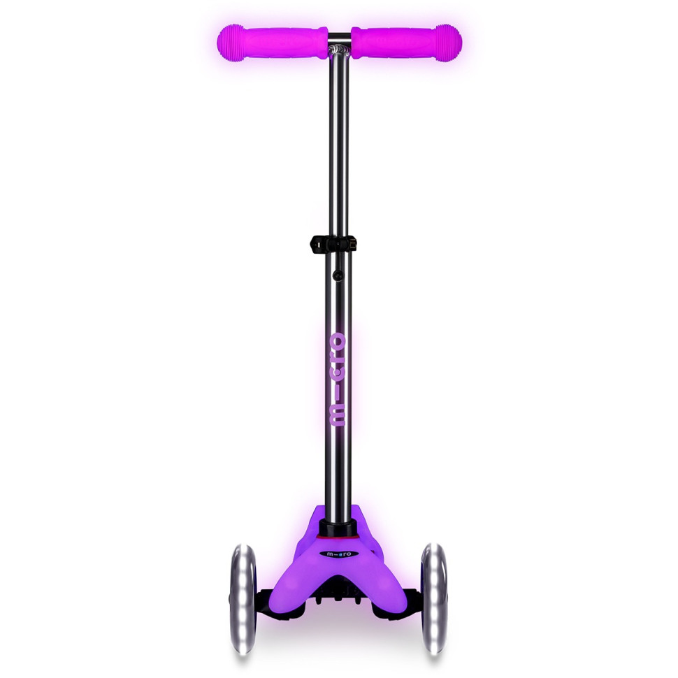 Детский трехколесный самокат Maxi Deluxe Glow LED Plus Micro MMD217 колеса с подсветкой