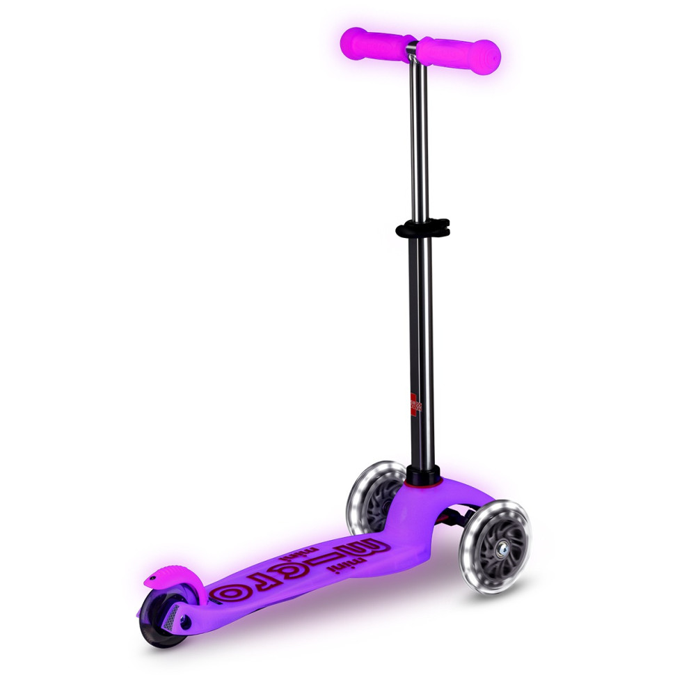 Детский трехколесный самокат Maxi Deluxe Glow LED Plus Micro MMD217 колеса с подсветкой