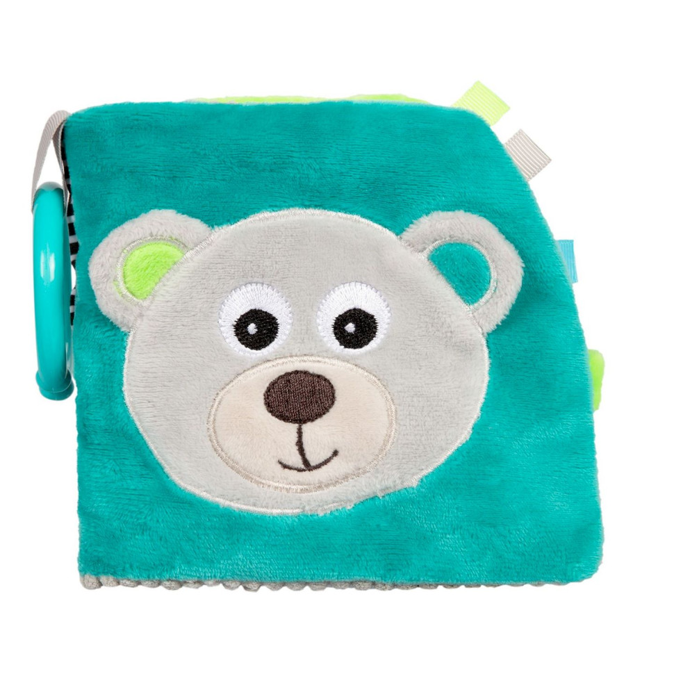 Игрушка-книжечка мягкая развивающая Bears Canpol babies 68/075_grey с шелестящими элементами