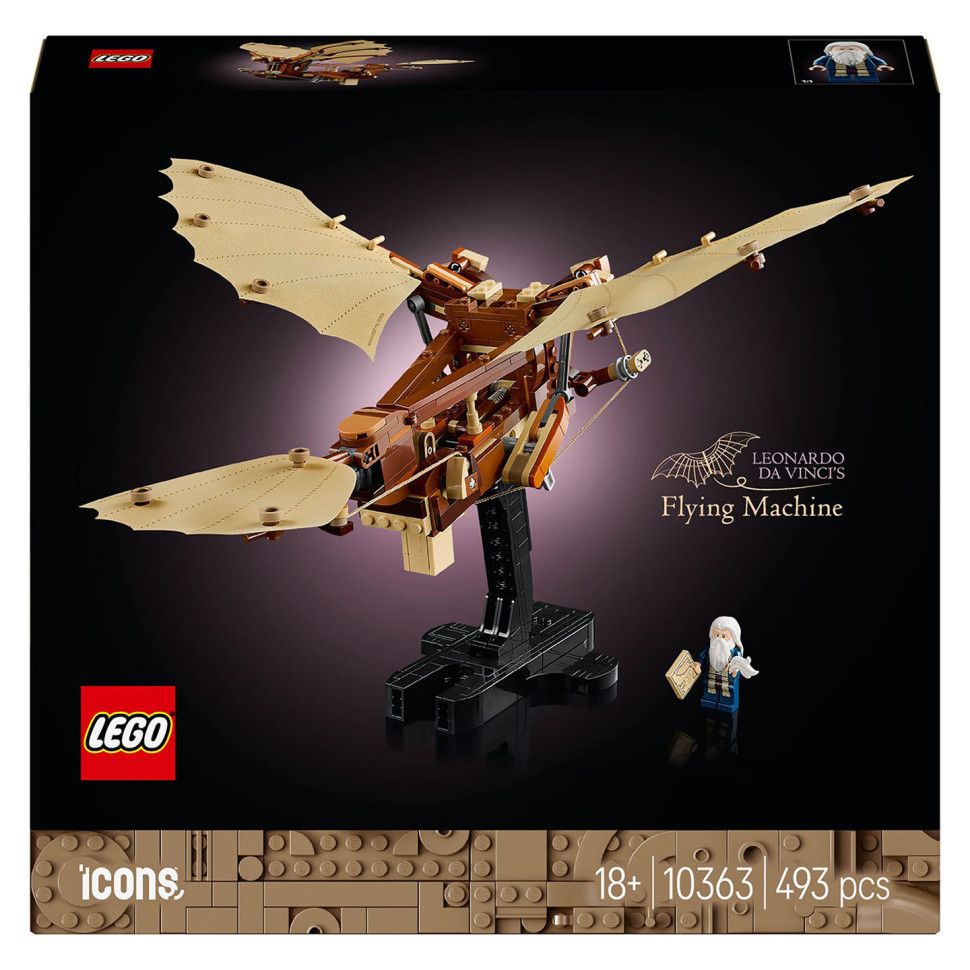 Конструктор LEGO Icons Літальний апарат Леонардо да Вінчі 10363, 493 деталі