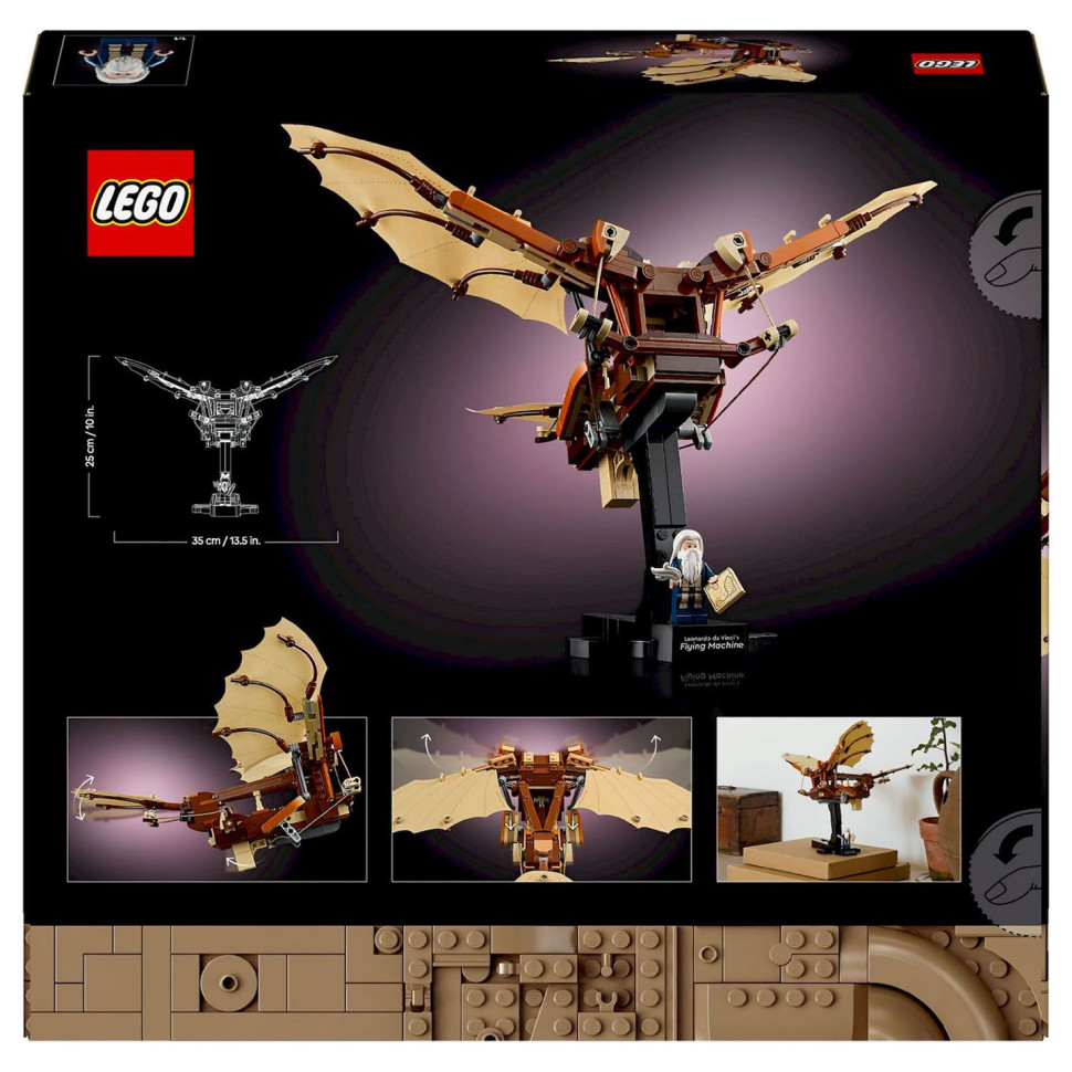 Конструктор LEGO Icons Літальний апарат Леонардо да Вінчі 10363, 493 деталі