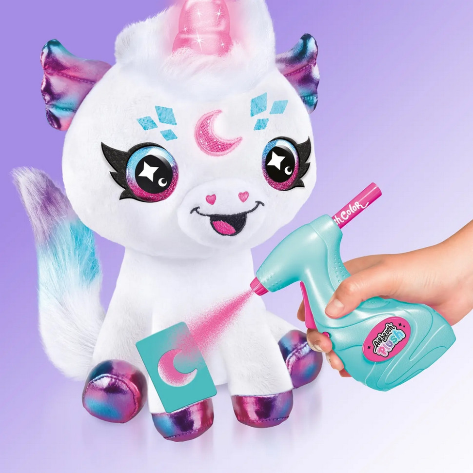 Набор для творчества DIY AIRBRUSH PLUSH Единорог Космик CanalToys AIR028 с сияющим рогом