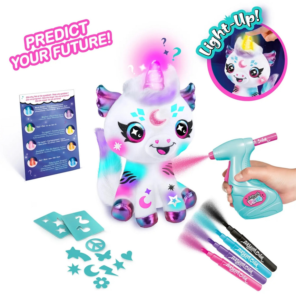 Набор для творчества DIY AIRBRUSH PLUSH Единорог Космик CanalToys AIR028 с сияющим рогом