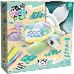 Набір для творчості DIY AIRBRUSH PLUSH NATURE Зелена Черепаха CanalToys OFG280, 120 трафаретів