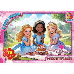 Дитячий пазл "Принцеси" G-Toys PR04 постер 70 елементів