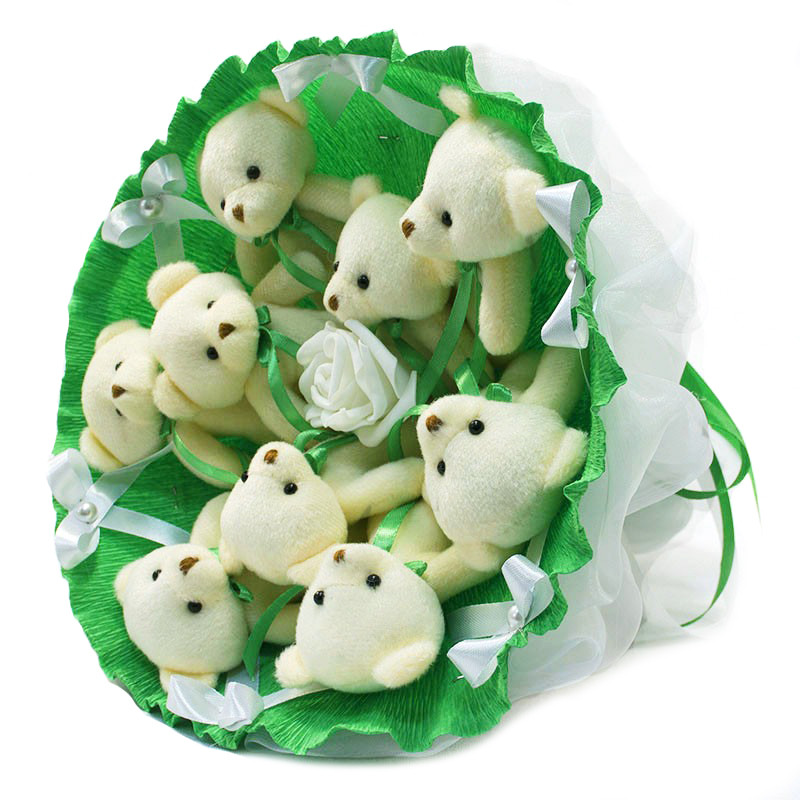 Букет з іграшок Ведмедики 9 смарагдовий 5352IT