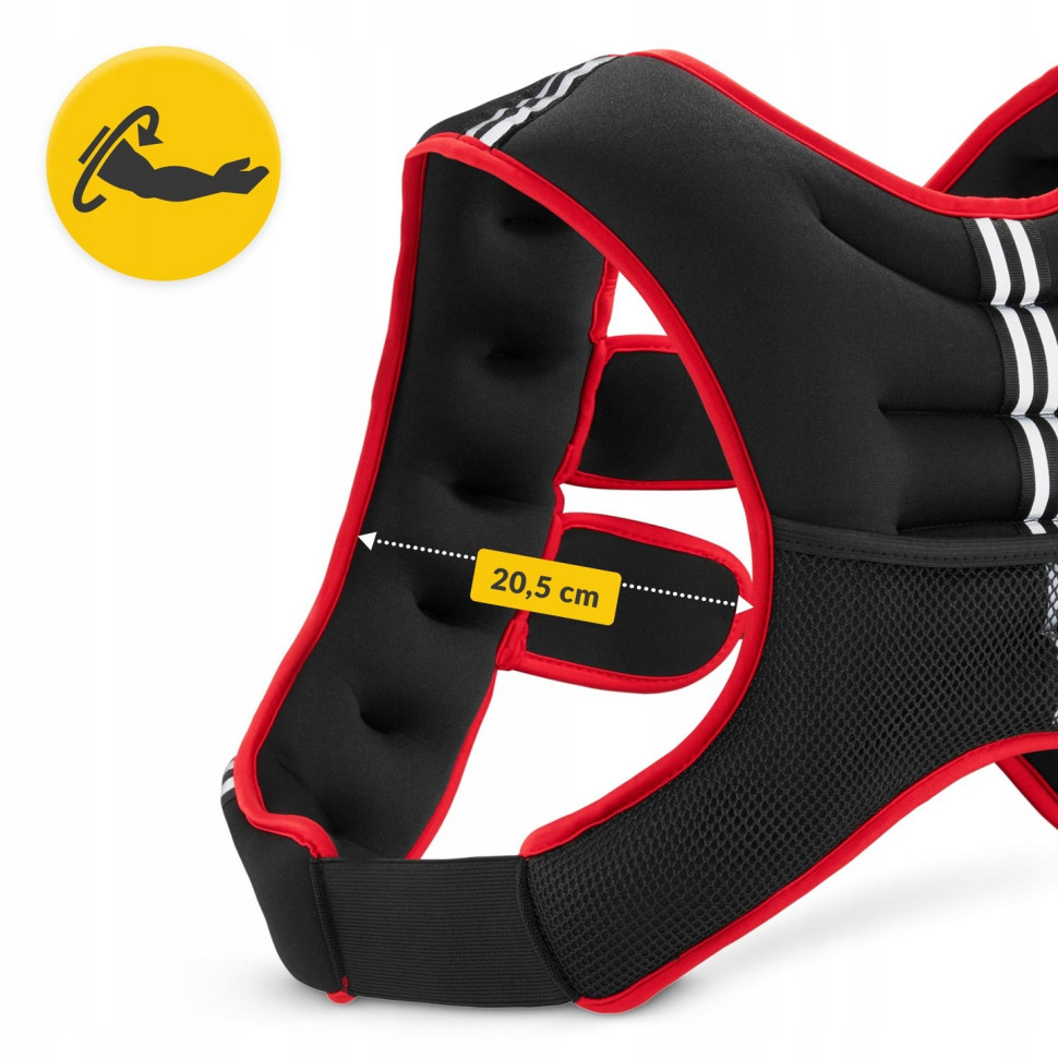 Жилет-утяжелитель для тренировок 4FIZJO P-5905973402156 5 кг, Black/Red