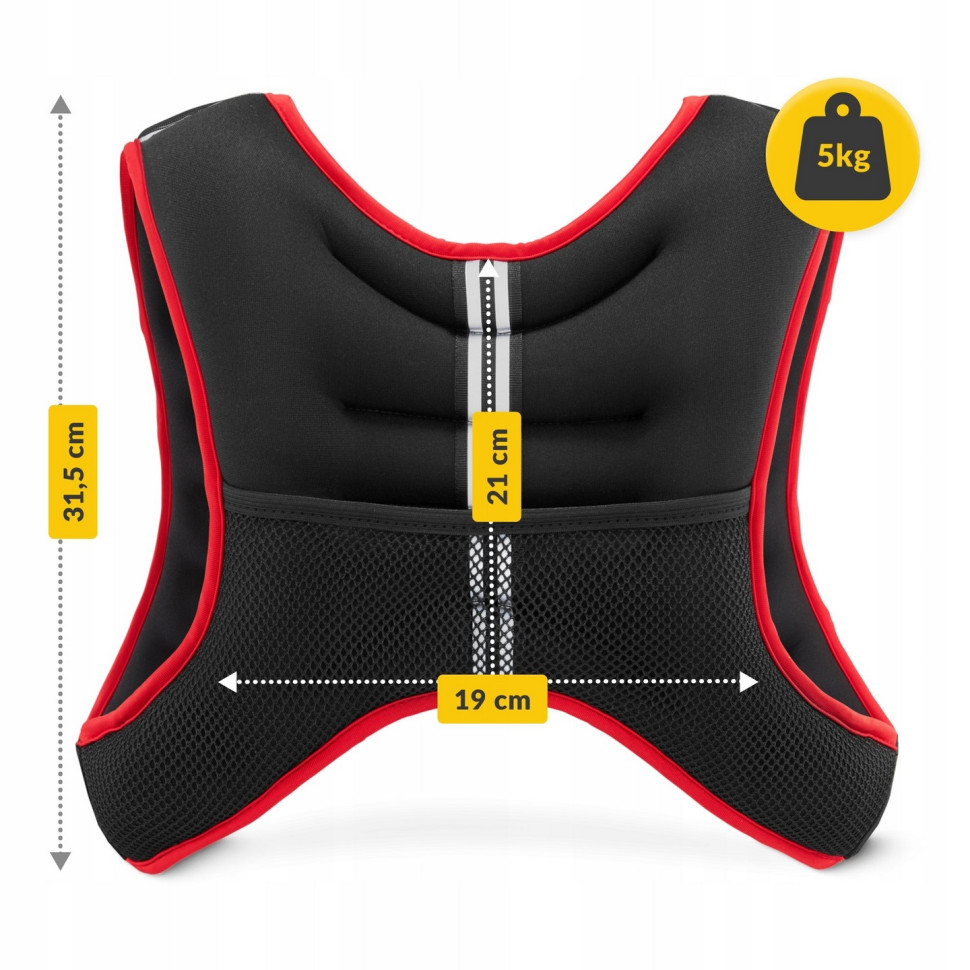 Жилет-утяжелитель для тренировок 4FIZJO P-5905973402156 5 кг, Black/Red
