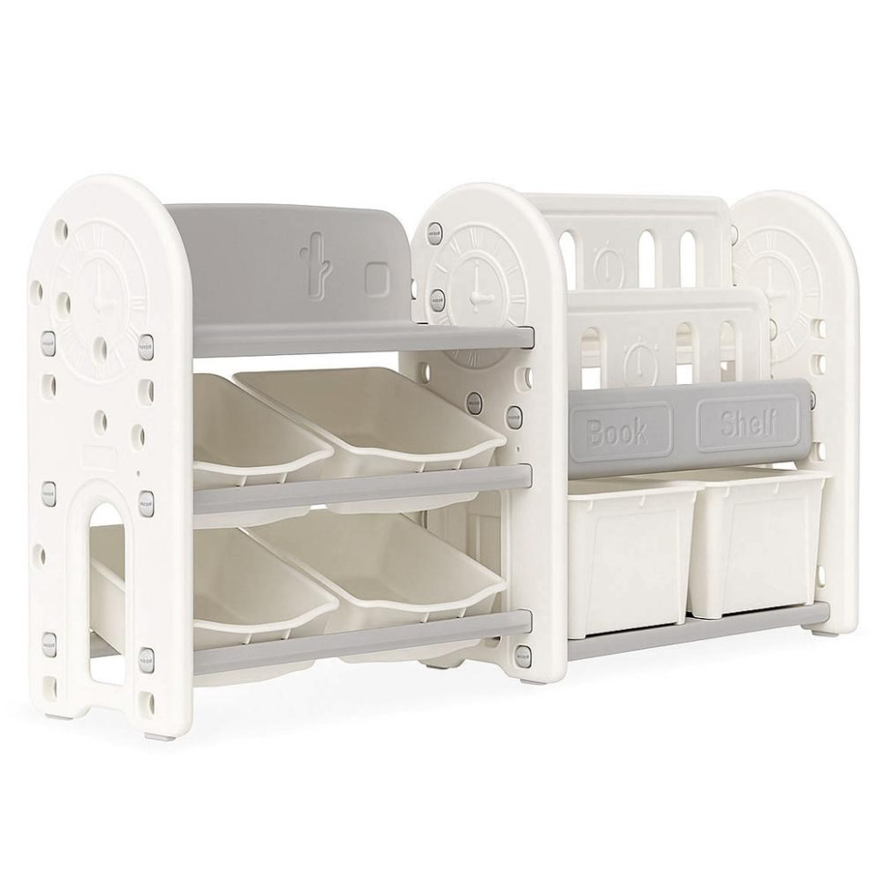 Детский стеллаж для хранения Crato Gray Mealux KD-E051 White 148х76х35 см