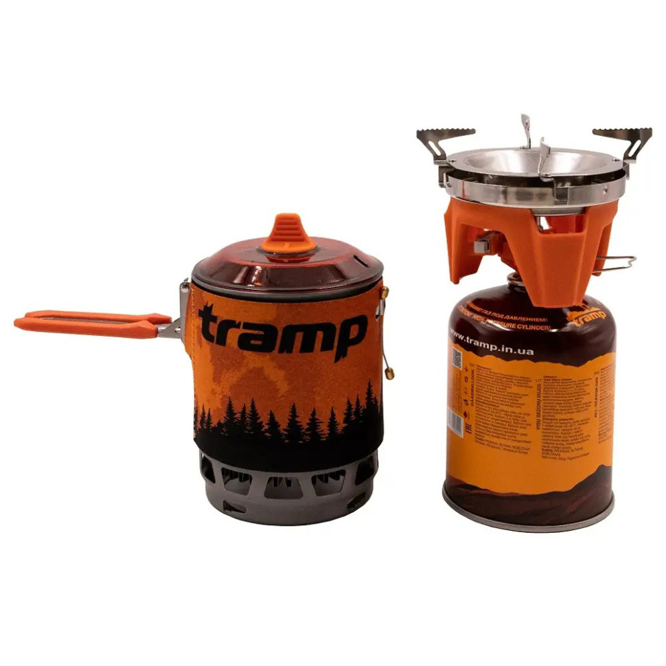 Система для приготування їжі та газовий балон 230 грам Tramp UTRG-049-orange+UTRG-003
