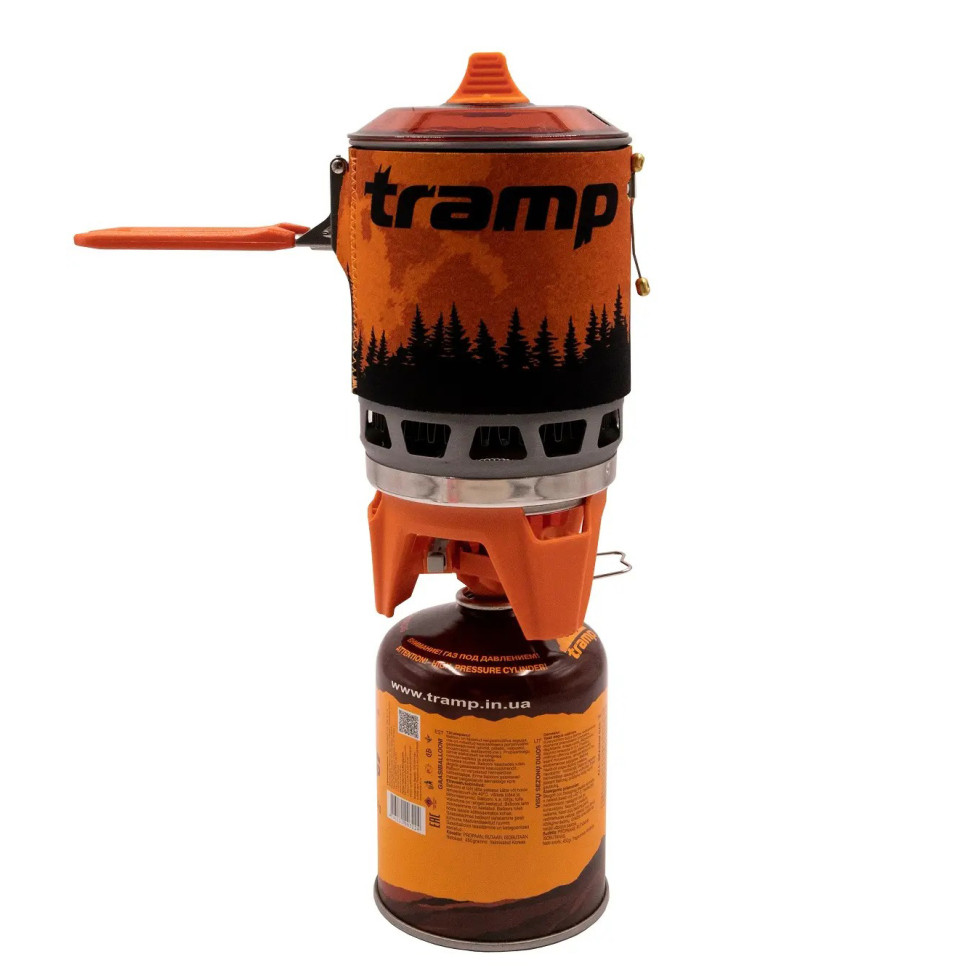 Система для приготування їжі та газовий балон 230 грам Tramp UTRG-049-orange+UTRG-003