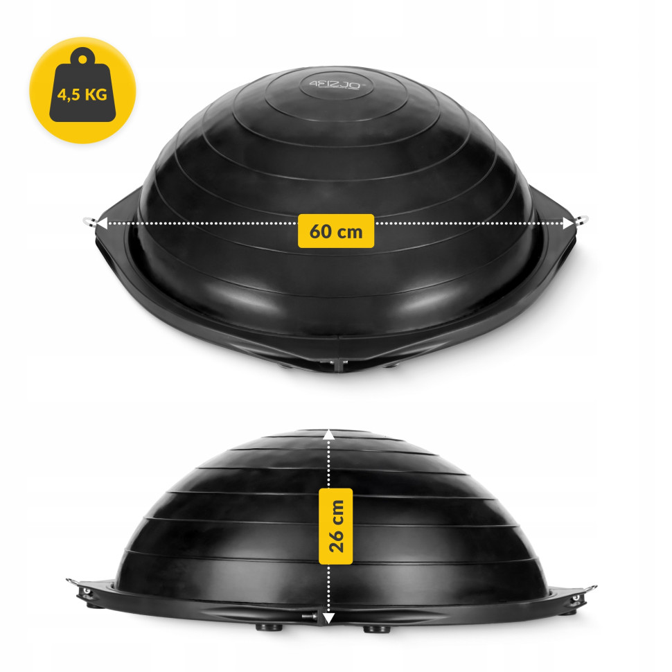 Балансировочная платформа 4FIZJO Bosu Ball P-5905973402446, 60см, черный