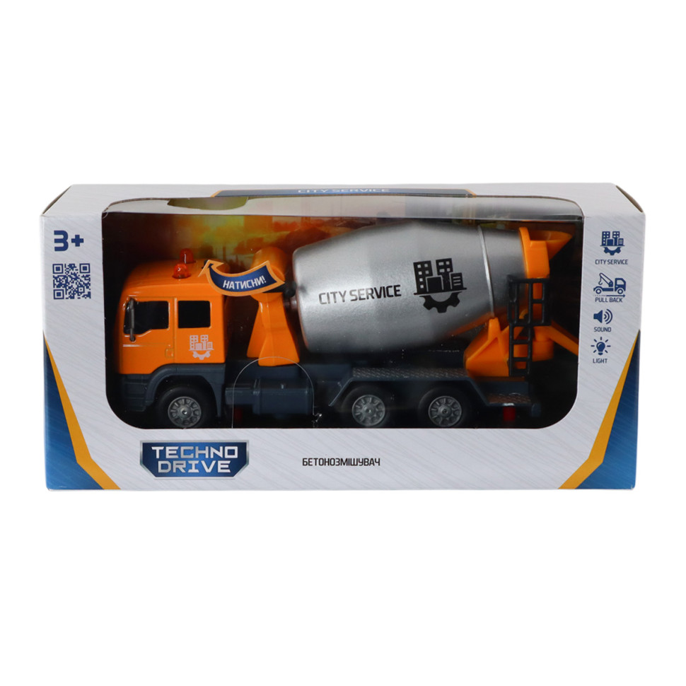 Дитяча ігрова модель Бетонозмішувач TechnoDrive 510777.270 звук і світло