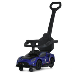 Детская каталка-толокар 2 в 1 Bambi M 5106-4 синий, с родителькой ручкой