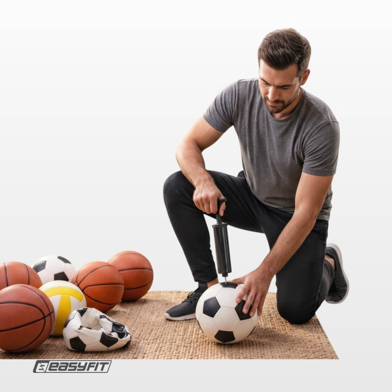 Ручной насос с иглой для накачивания EasyFit EF-1841 пластик, черный