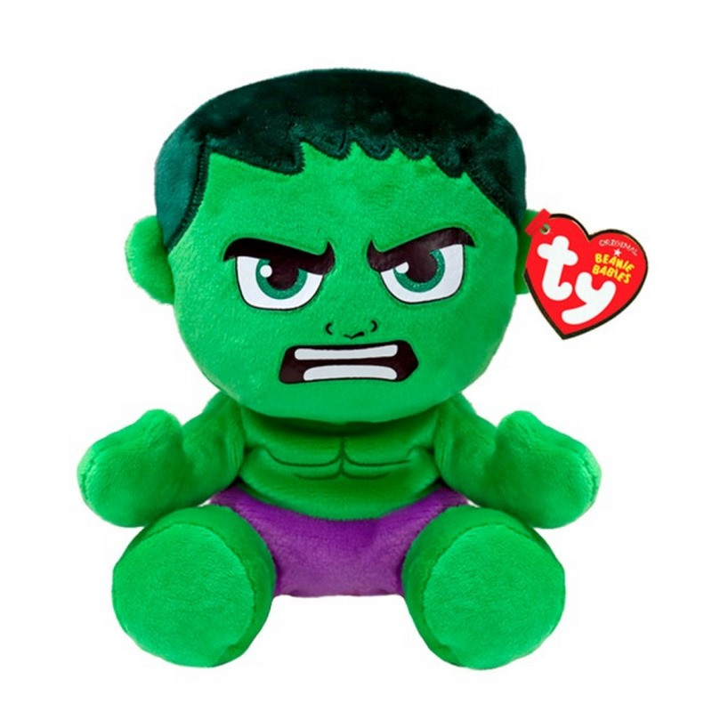 Мягконабивная детская игрушка Marvel «Халк» TY Beanie Boos 44004, 15 см